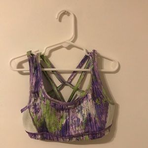Ivivva purple and green sports bra